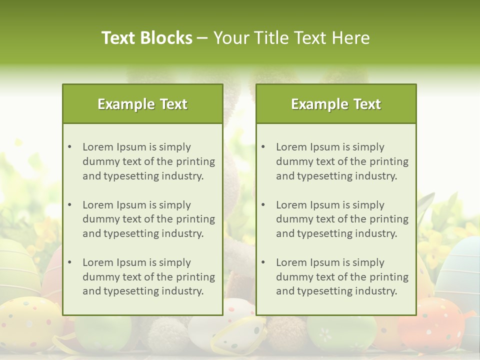 Nobody Bunny Green PowerPoint Template