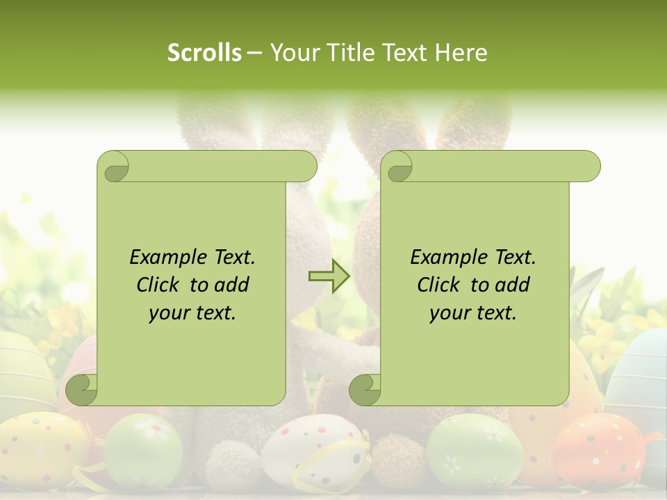 Nobody Bunny Green PowerPoint Template