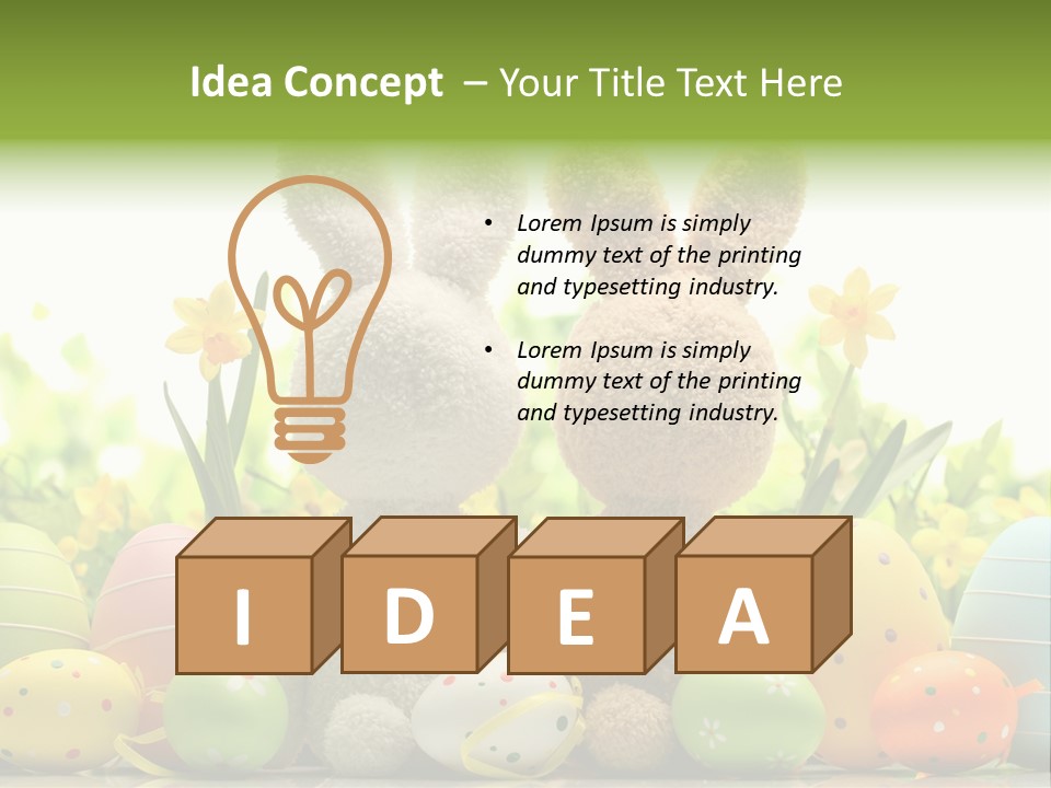 Nobody Bunny Green PowerPoint Template