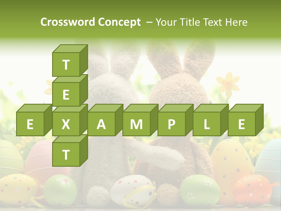 Nobody Bunny Green PowerPoint Template