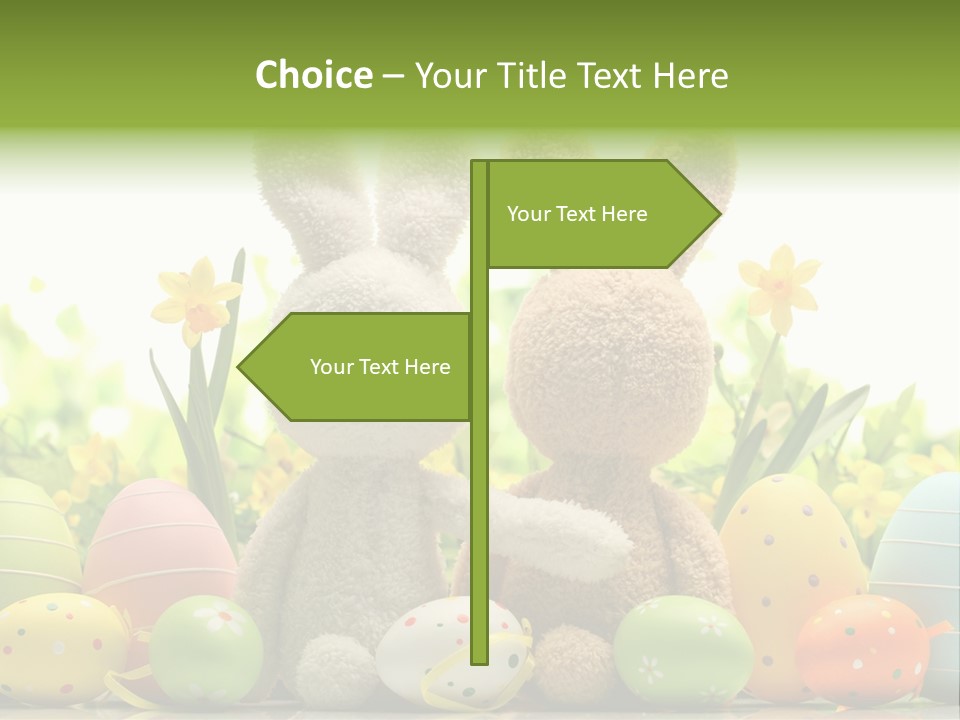 Nobody Bunny Green PowerPoint Template