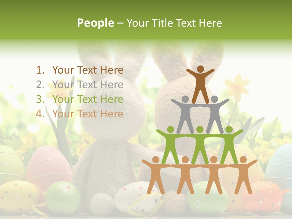 Nobody Bunny Green PowerPoint Template