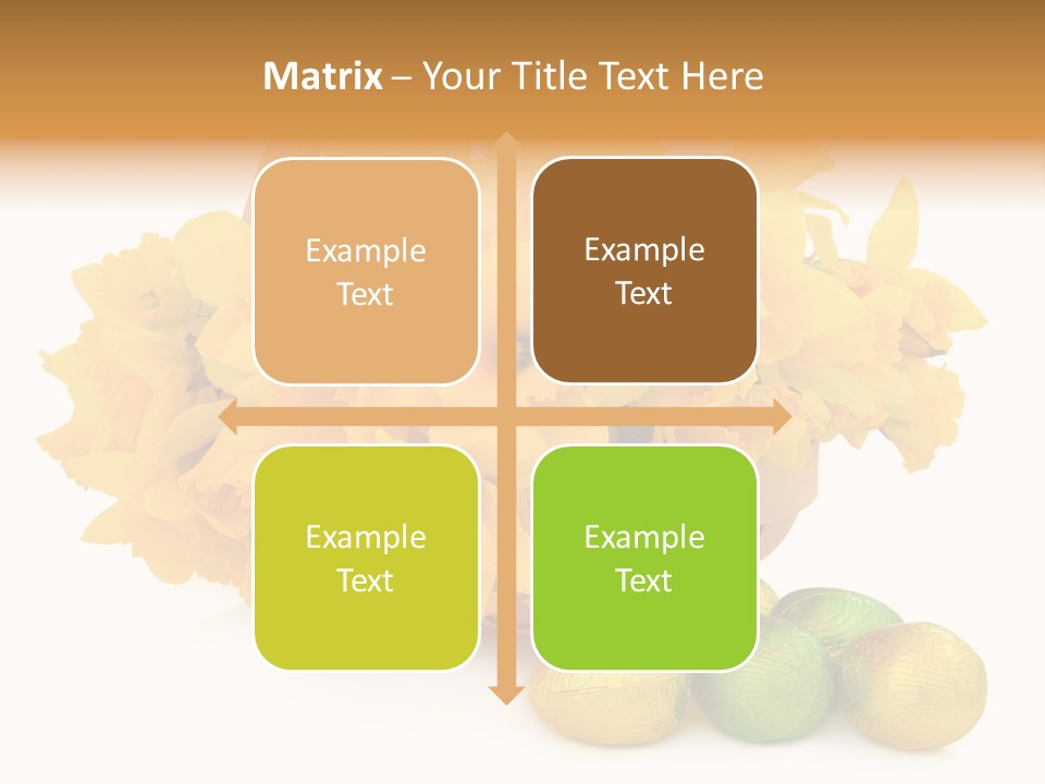 Wooden Basket Eggs PowerPoint Template