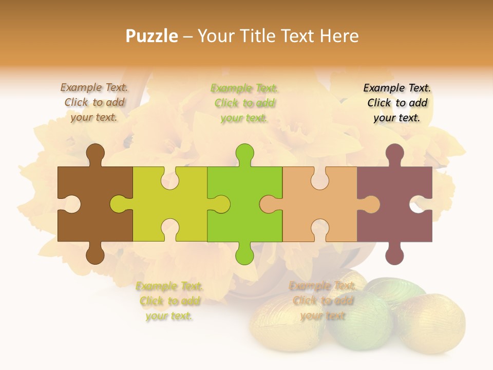 Wooden Basket Eggs PowerPoint Template