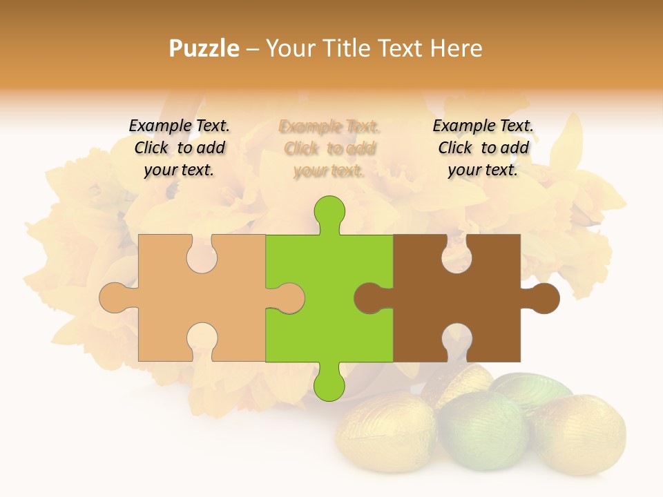 Wooden Basket Eggs PowerPoint Template