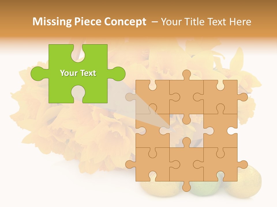 Wooden Basket Eggs PowerPoint Template