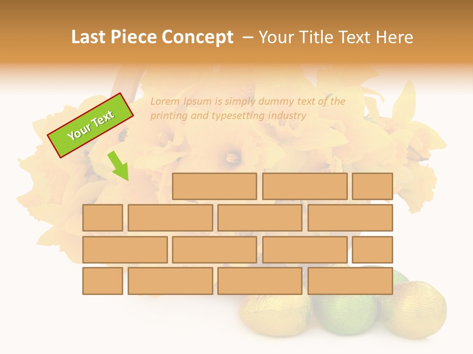 Wooden Basket Eggs PowerPoint Template