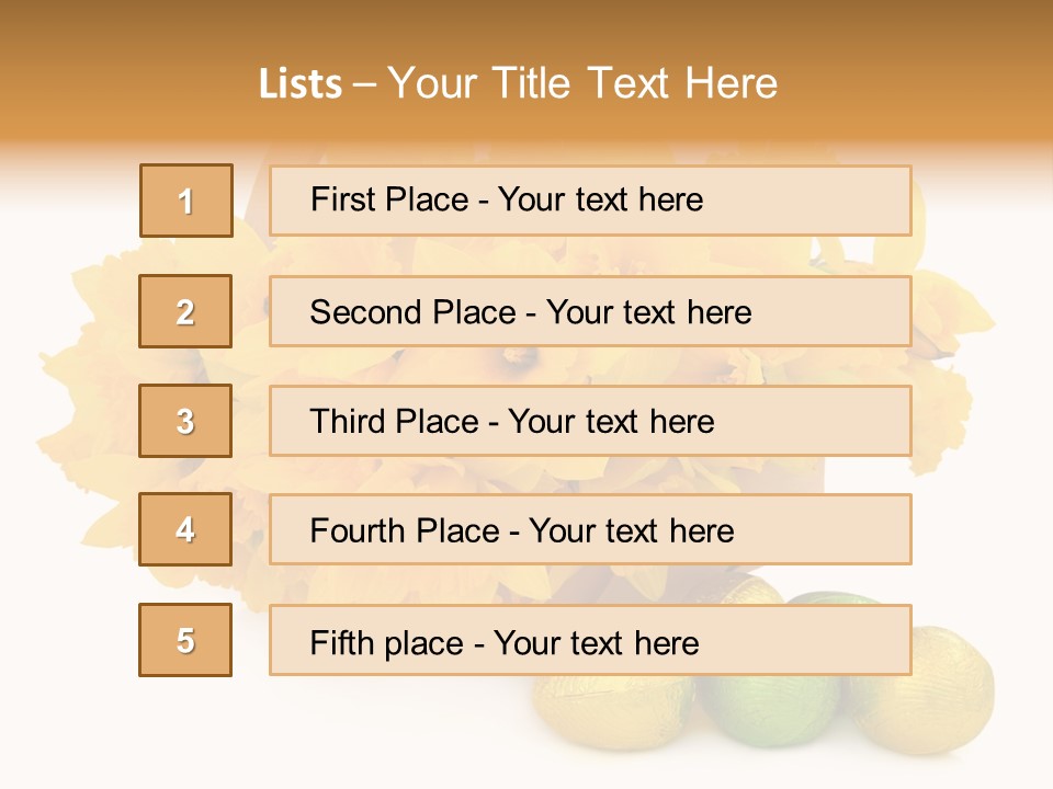 Wooden Basket Eggs PowerPoint Template