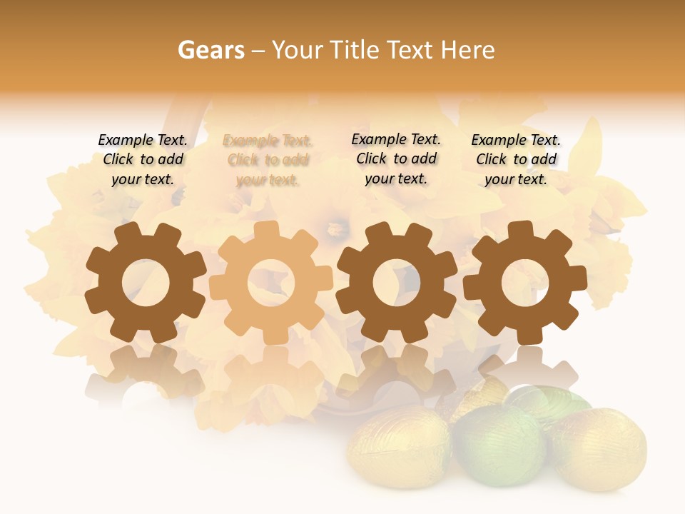 Wooden Basket Eggs PowerPoint Template