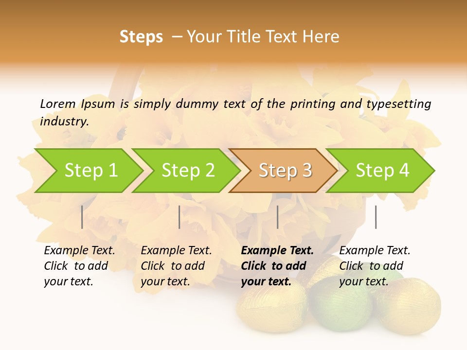 Wooden Basket Eggs PowerPoint Template