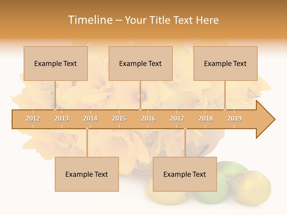 Wooden Basket Eggs PowerPoint Template