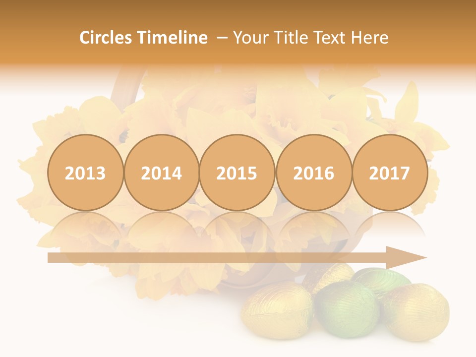 Wooden Basket Eggs PowerPoint Template