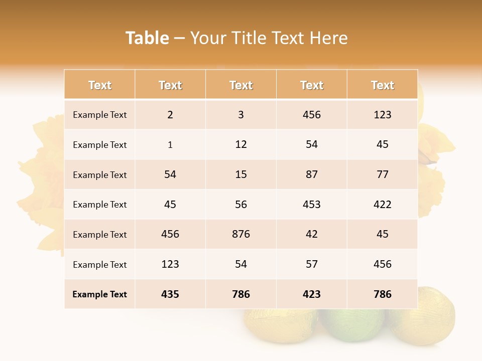 Wooden Basket Eggs PowerPoint Template