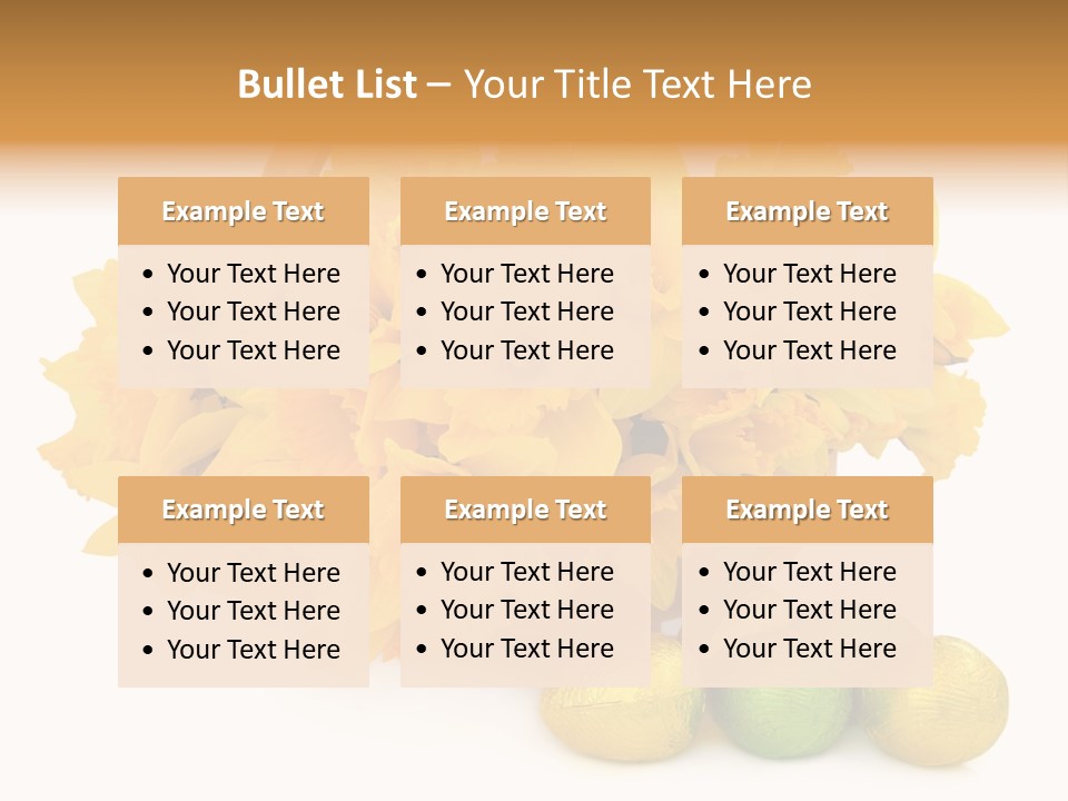 Wooden Basket Eggs PowerPoint Template