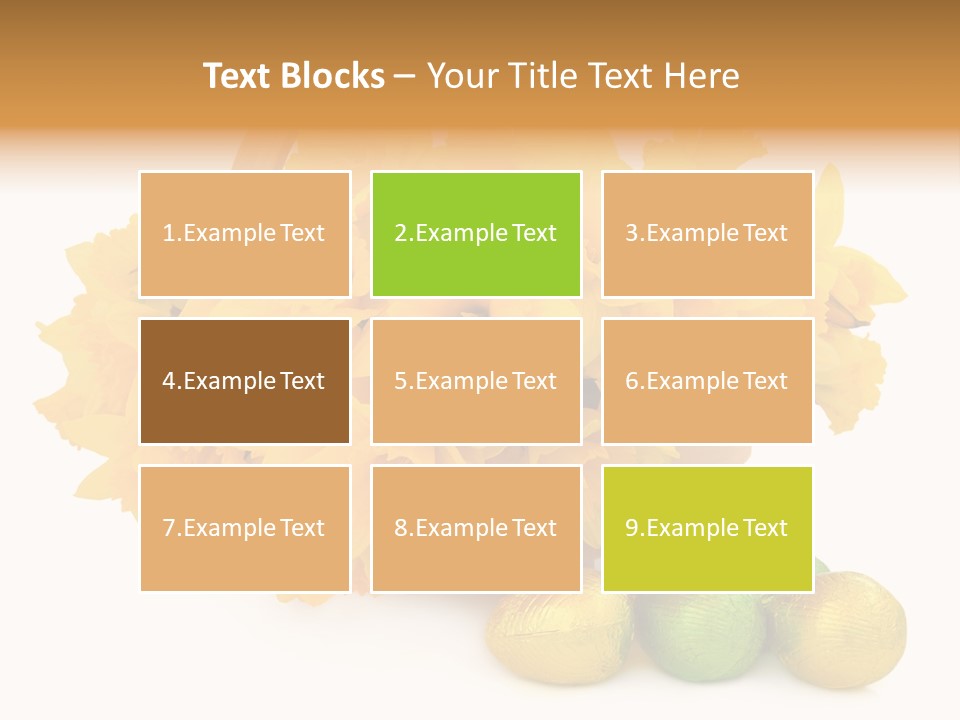 Wooden Basket Eggs PowerPoint Template