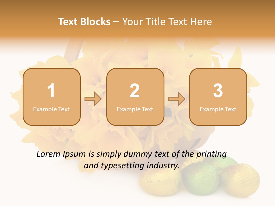Wooden Basket Eggs PowerPoint Template