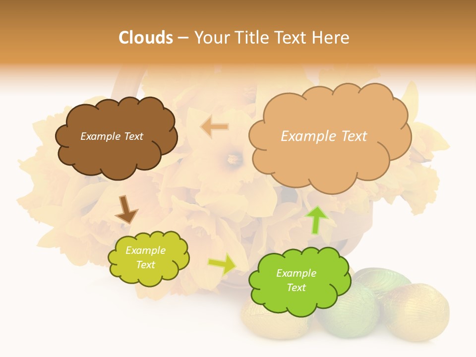 Wooden Basket Eggs PowerPoint Template
