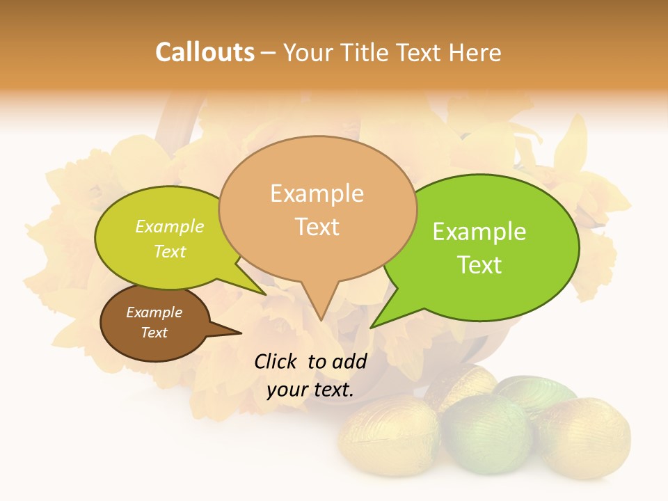 Wooden Basket Eggs PowerPoint Template