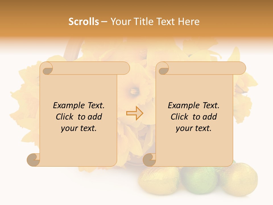 Wooden Basket Eggs PowerPoint Template