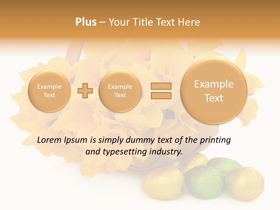 Wooden Basket Eggs PowerPoint Template
