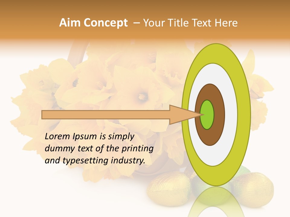 Wooden Basket Eggs PowerPoint Template