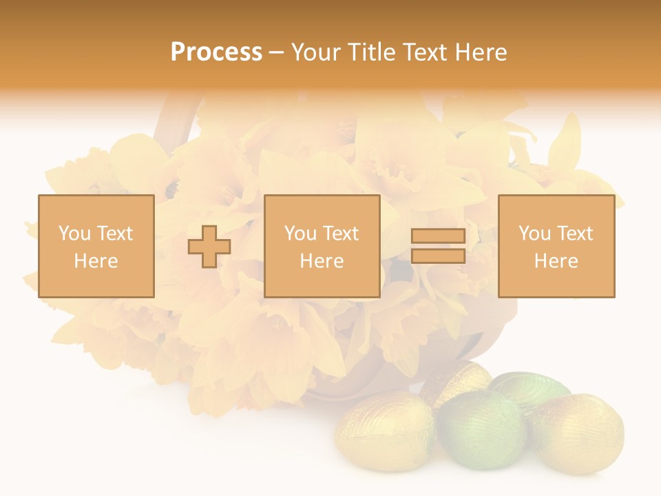 Wooden Basket Eggs PowerPoint Template