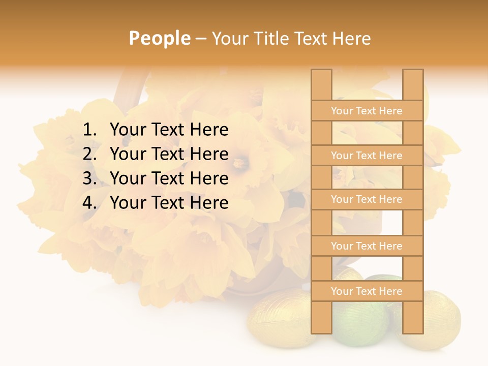 Wooden Basket Eggs PowerPoint Template