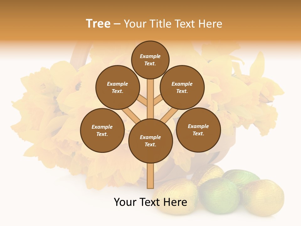 Wooden Basket Eggs PowerPoint Template