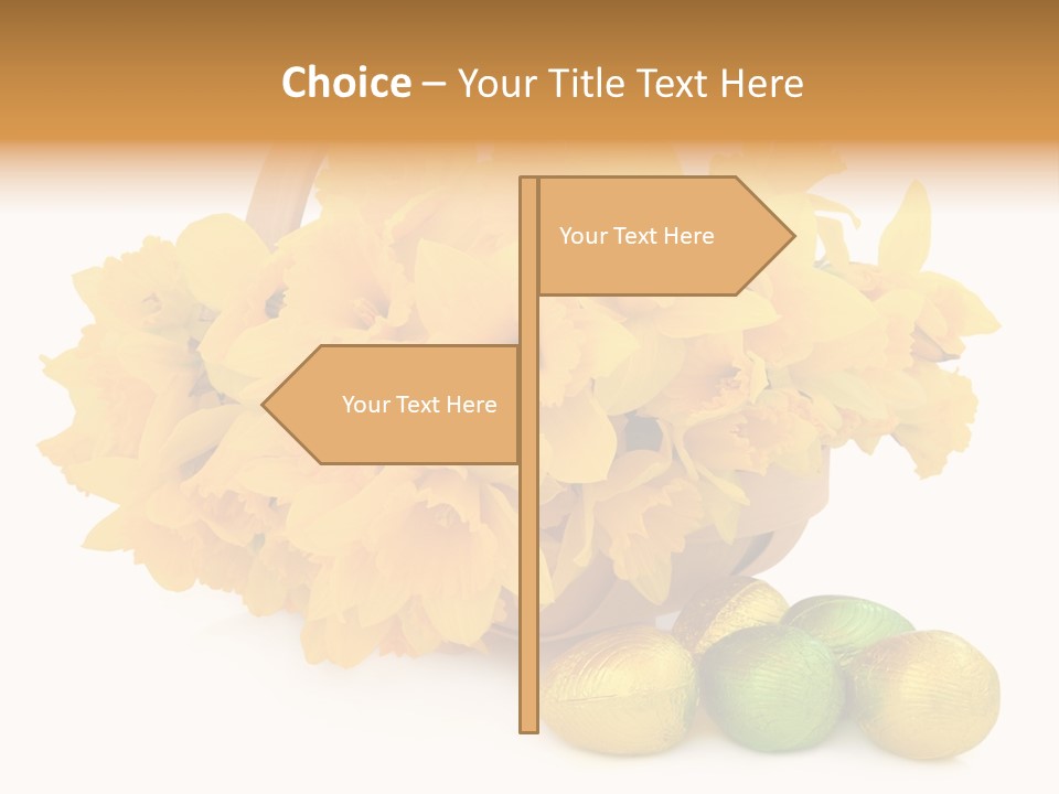 Wooden Basket Eggs PowerPoint Template