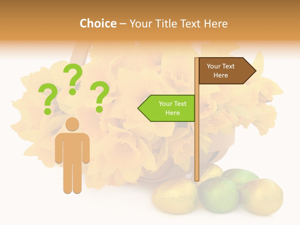 Wooden Basket Eggs PowerPoint Template