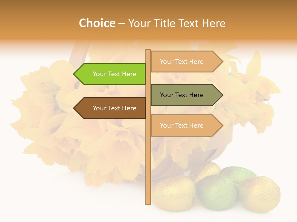 Wooden Basket Eggs PowerPoint Template