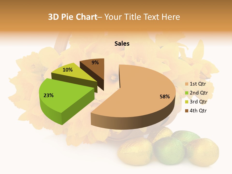 Wooden Basket Eggs PowerPoint Template