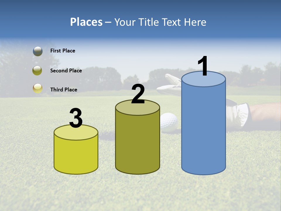 Sporting Good Luck Golf Course PowerPoint Template