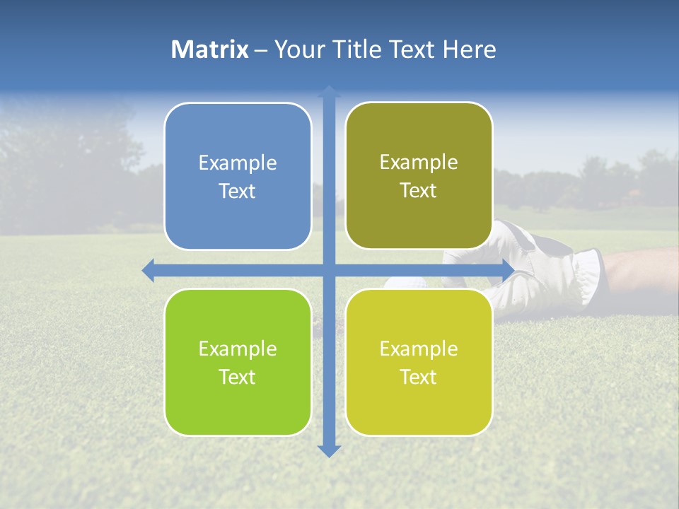 Sporting Good Luck Golf Course PowerPoint Template