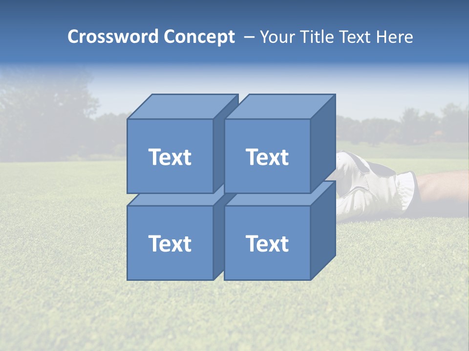 Sporting Good Luck Golf Course PowerPoint Template