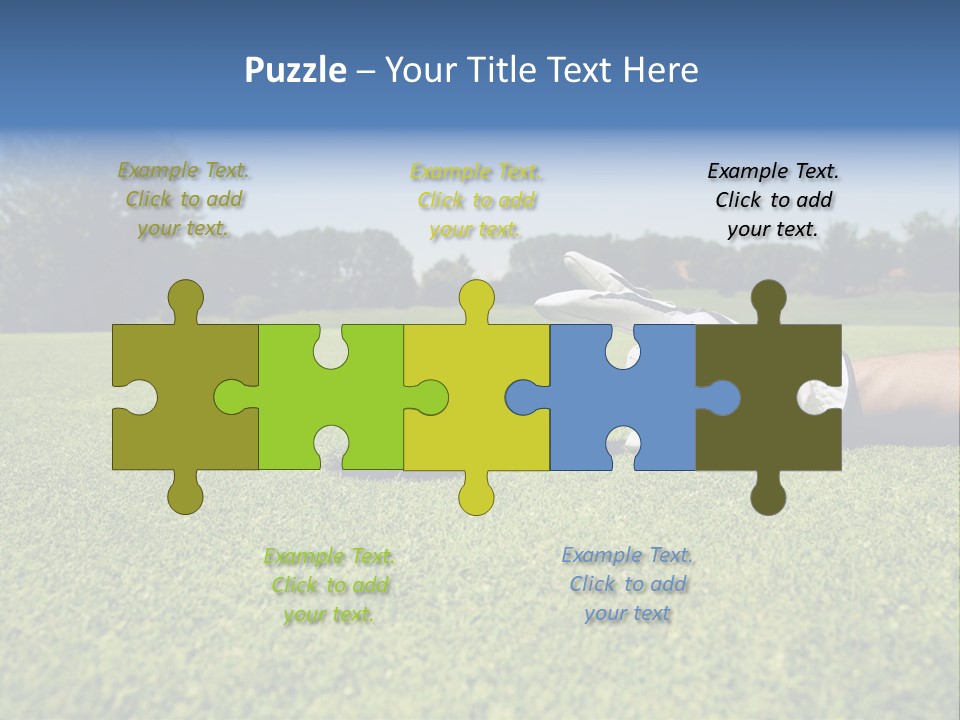 Sporting Good Luck Golf Course PowerPoint Template