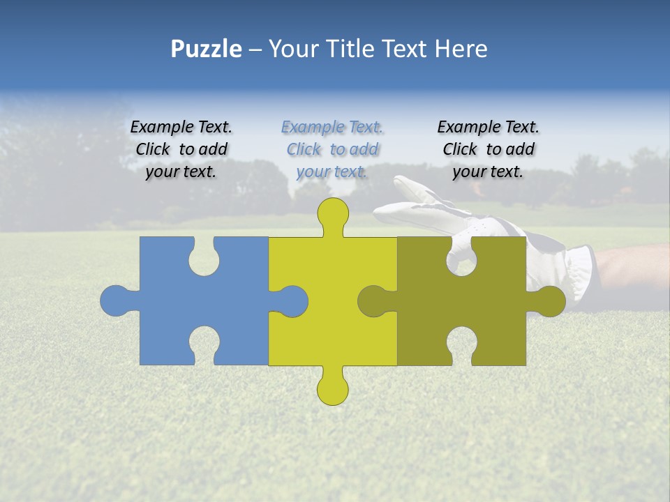 Sporting Good Luck Golf Course PowerPoint Template