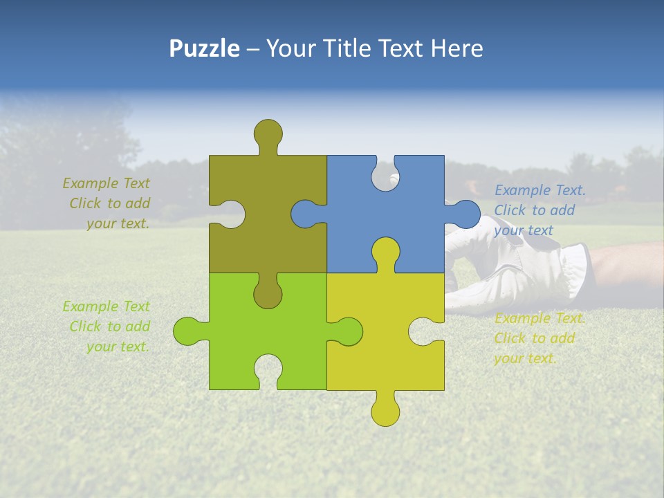 Sporting Good Luck Golf Course PowerPoint Template