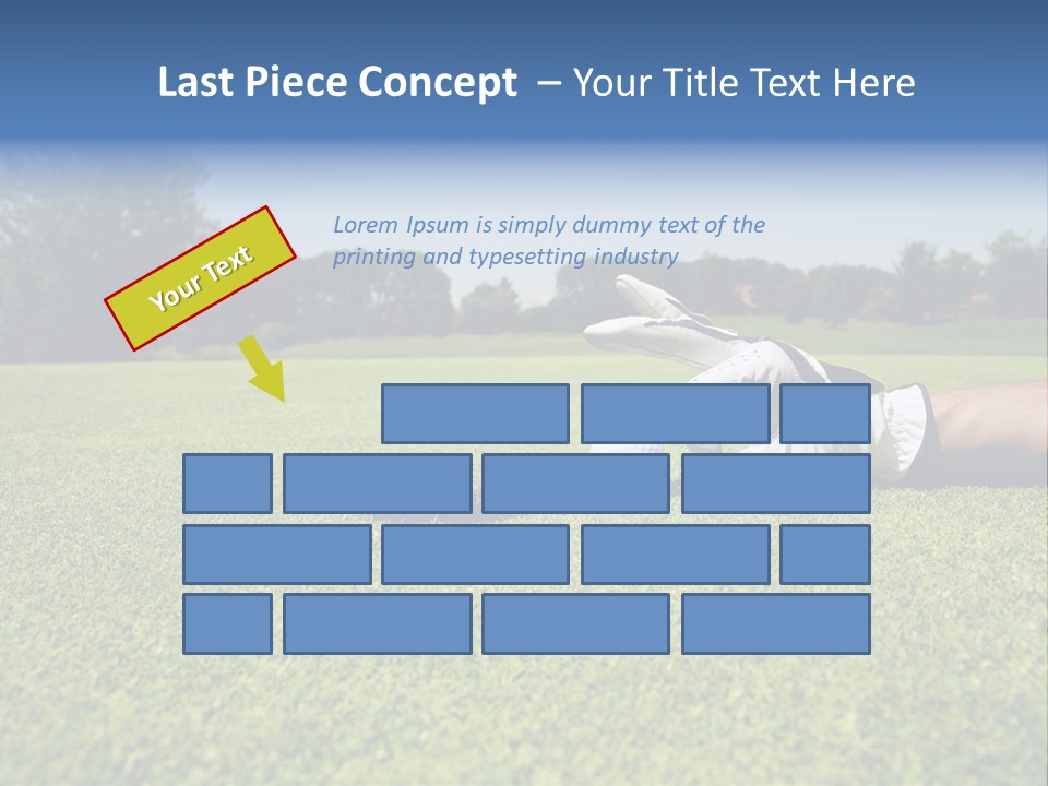 Sporting Good Luck Golf Course PowerPoint Template