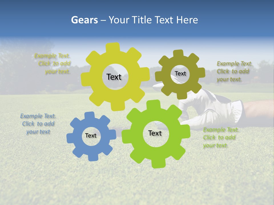 Sporting Good Luck Golf Course PowerPoint Template