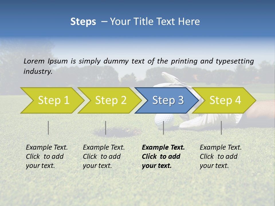 Sporting Good Luck Golf Course PowerPoint Template