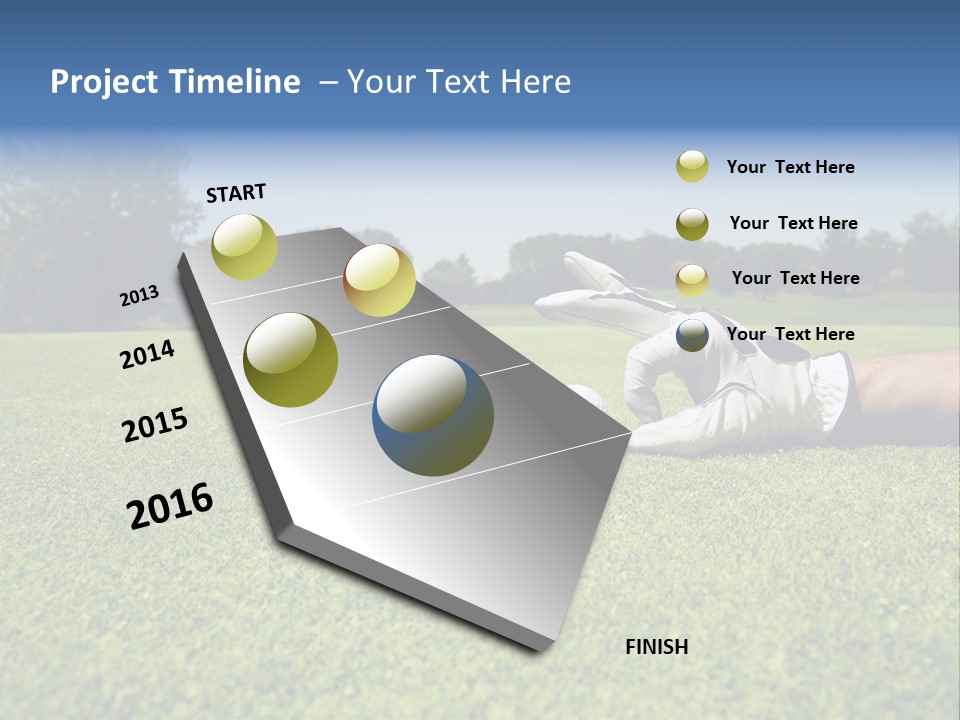 Sporting Good Luck Golf Course PowerPoint Template