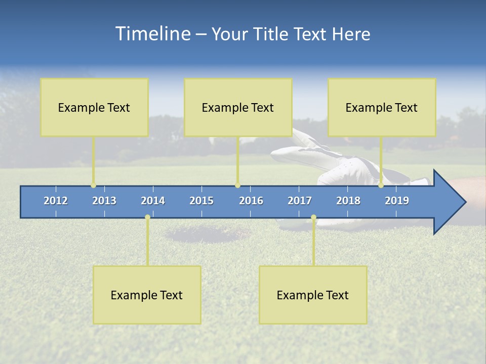 Sporting Good Luck Golf Course PowerPoint Template