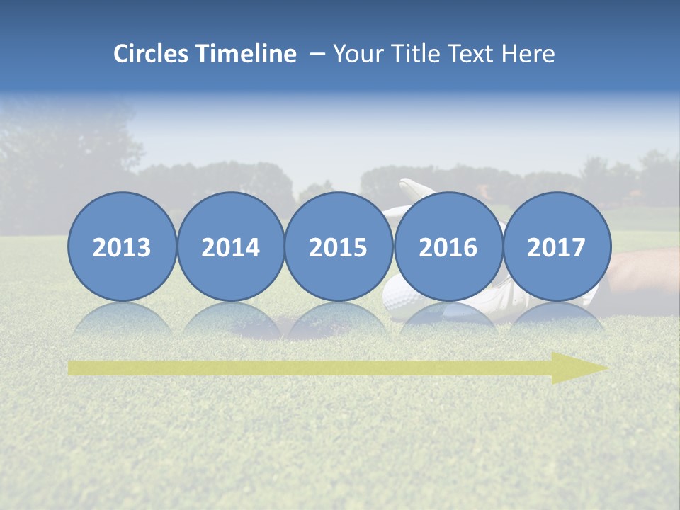 Sporting Good Luck Golf Course PowerPoint Template