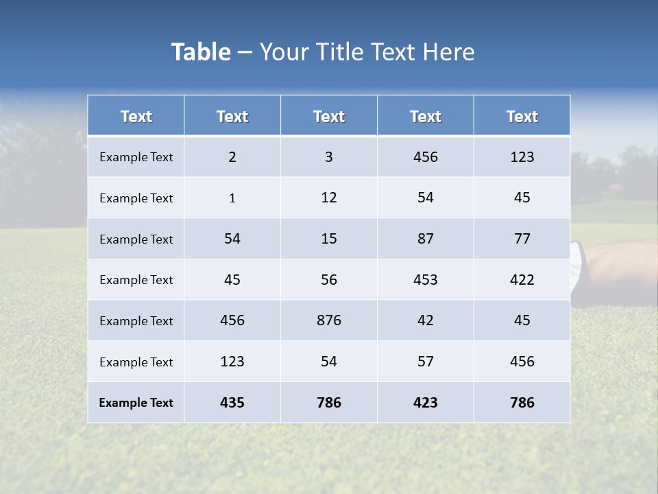 Sporting Good Luck Golf Course PowerPoint Template