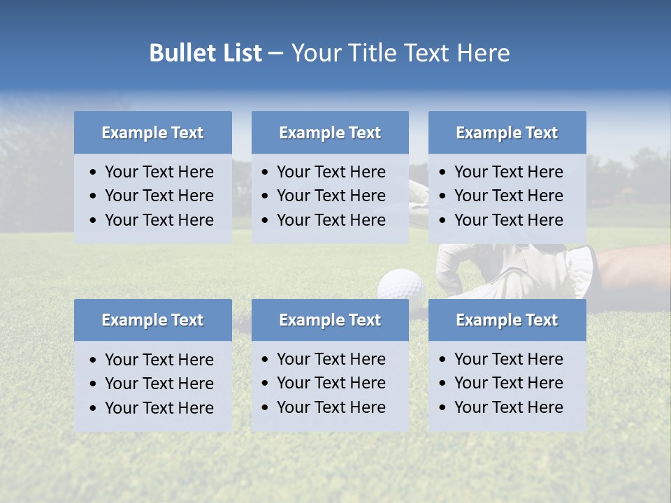 Sporting Good Luck Golf Course PowerPoint Template