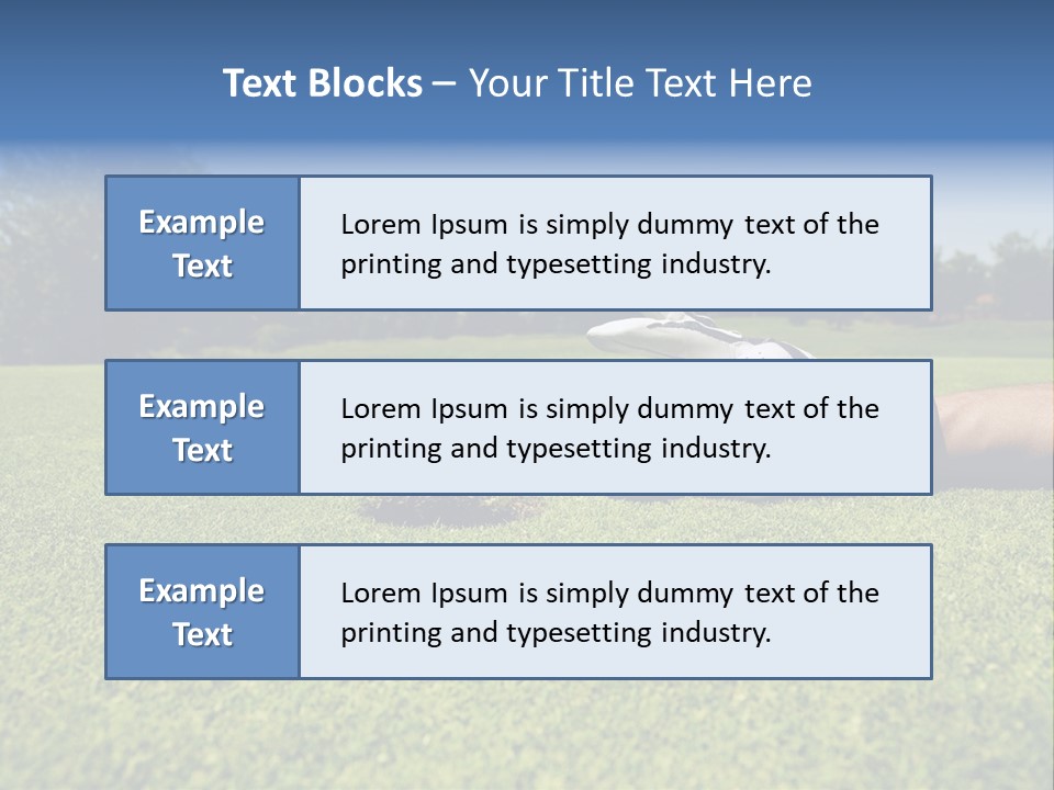 Sporting Good Luck Golf Course PowerPoint Template