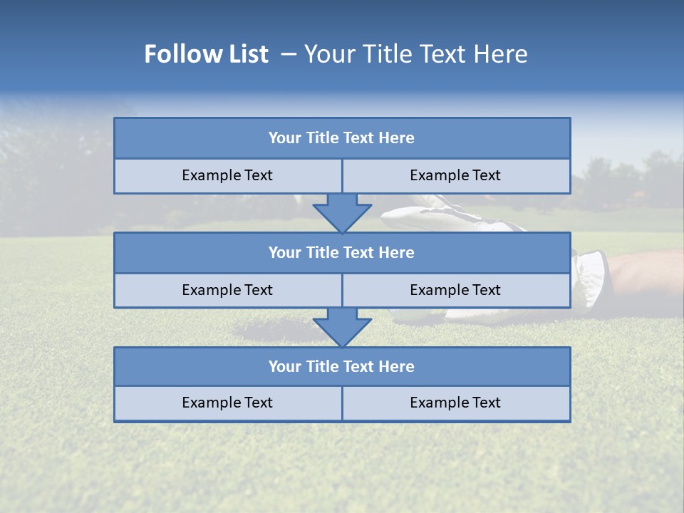 Sporting Good Luck Golf Course PowerPoint Template