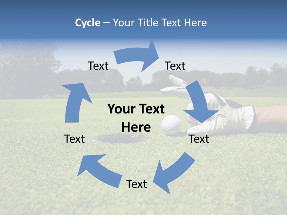 Sporting Good Luck Golf Course PowerPoint Template