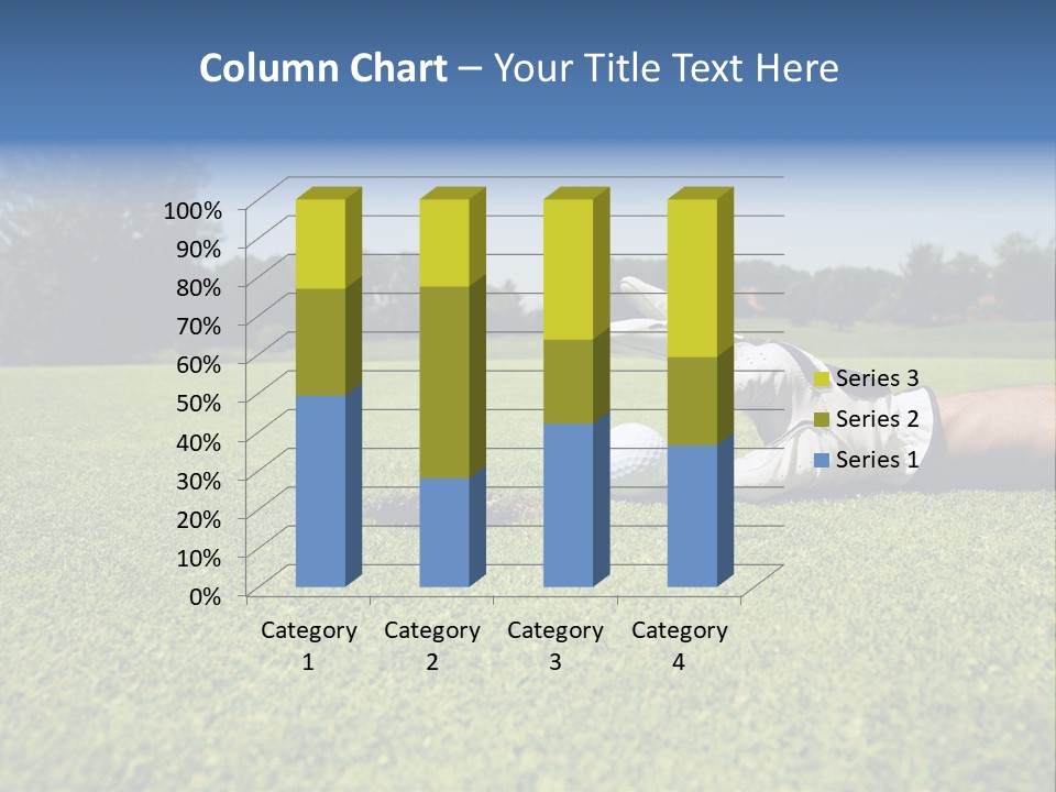 Sporting Good Luck Golf Course PowerPoint Template